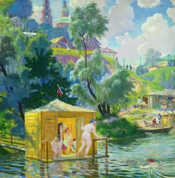  1921 Galerie - Baden 1921 1 Boris Michailowitsch Kustodiev nackt